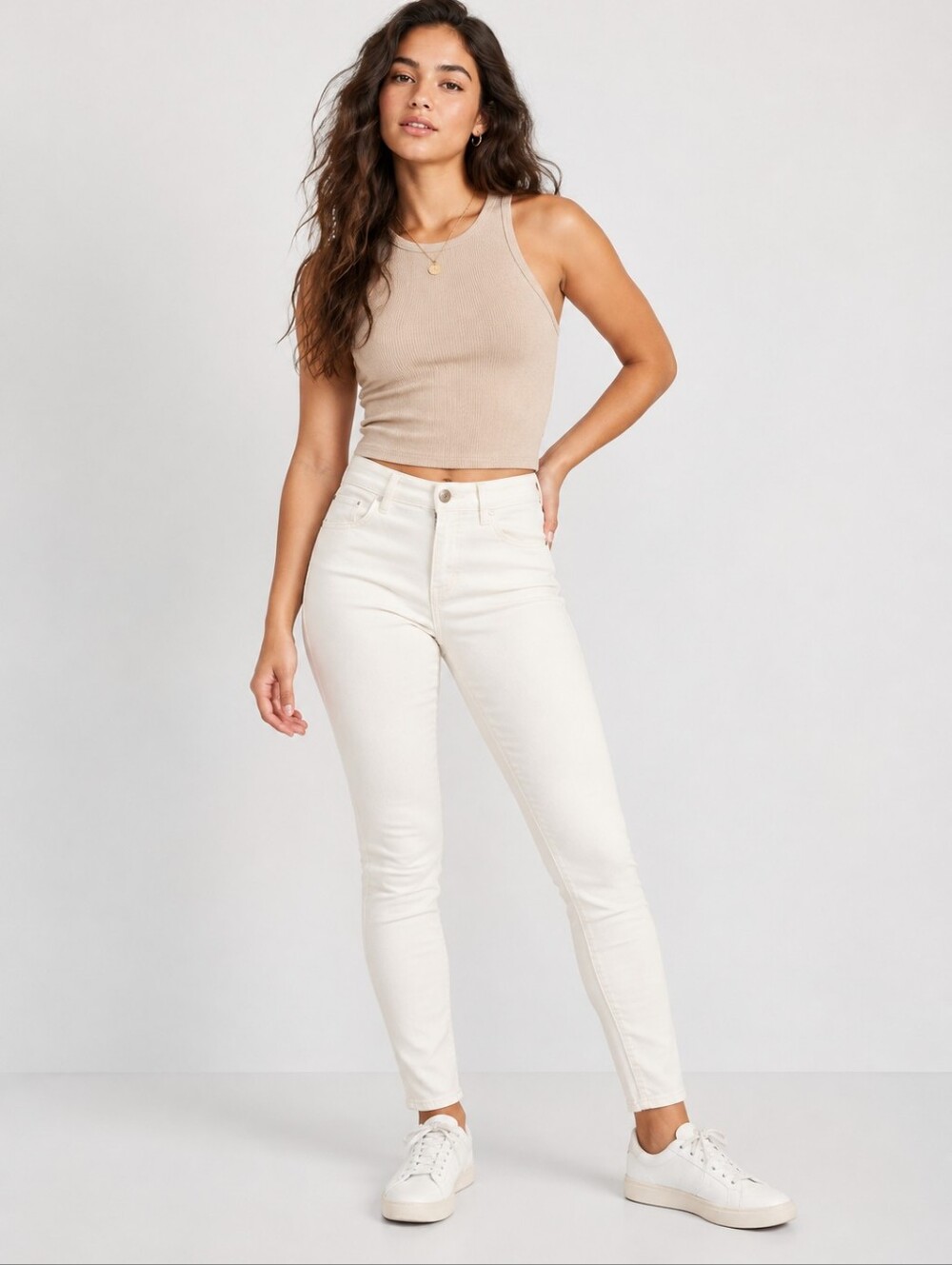 ❤ NWT! AMERICAN EAGLE HIGH RISE SKINNY JEANS/ JEGGINGS, WHITE, 000 (23)